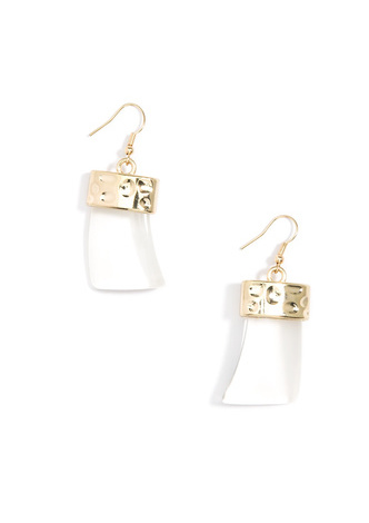 Chunky Acrylic Drop Earring - BLK