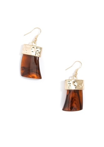 Chunky Acrylic Drop Earring - BLK
