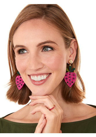 Strawberry Drop Earring - pnk