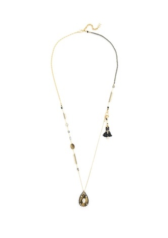 Ancestral Single Drop Necklace  - color is Brown | ZENZII Wholesale