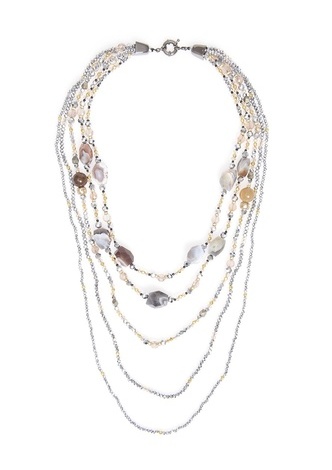 Calypso&prime;s Glamour Necklace  - color is Silver | ZENZII Wholesale