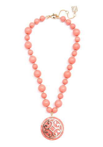 Circle Scroll Chunky Beaded Necklace