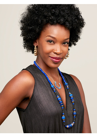 Cobalt Crystal Beaded Long Toggle Necklace