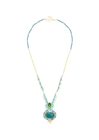 Dancing Stones Medium Necklace  - color is Green | ZENZII Wholesale