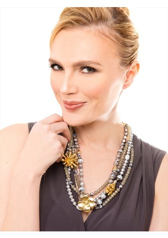 Demeter&prime;s Harvest Necklace  - color is Gray | ZENZII Wholesale