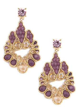 Hand Beaded Crystal Teardrop Earring