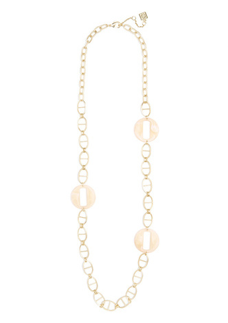 Mariner Chain Long Necklace with Resin Links