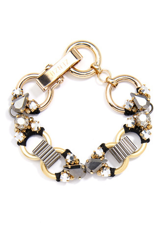Mixed Metal and Crystal Embellished Bracelet
