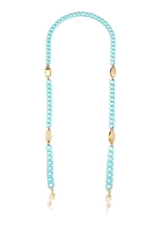 Painted Metal Gold Accented Convertible Mask Chain