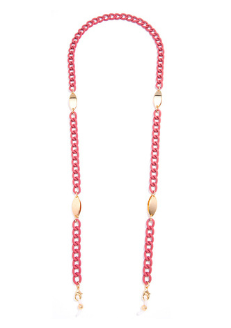 Painted Metal Gold Accented Convertible Mask Chain