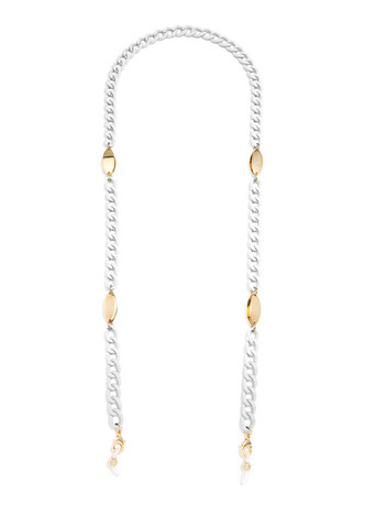 Painted Metal Gold Accented Convertible Mask Chain