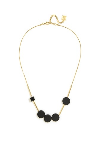 Purposefully Pegged Necklace  - color is Gold/Black | ZENZII Wholesale