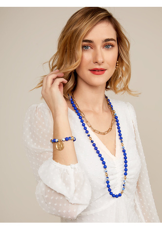 <em>Resin</em> Beaded Long Necklace