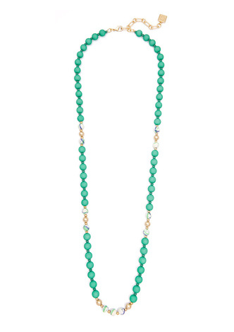 Resin Beaded Long Necklace