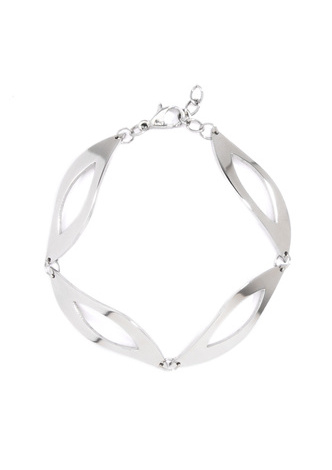 Silver Organic Diamond Shape Bracelet