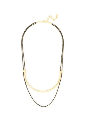 Swing-fully Yours Short Necklace  - color is Gold/Black | ZENZII Wholesale