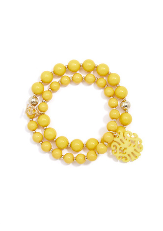 Uptown Swirl Beaded Wrap Bracelet - Navy