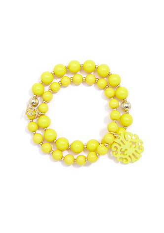 Uptown Swirl Beaded Wrap Bracelet - Navy