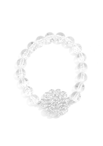 Uptown Swirl Charm Beaded Bracelet - red