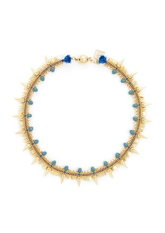 Woven Choker Necklace  - color is Turquoise | ZENZII Wholesale