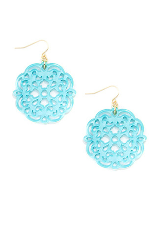 Allure Resin Drop Earring - silver