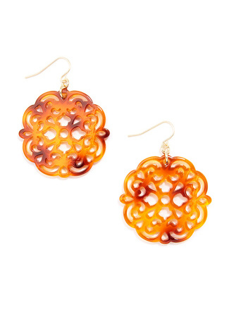 Allure Resin Drop Earring - silver