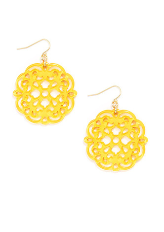 Allure Resin Drop Earring - silver