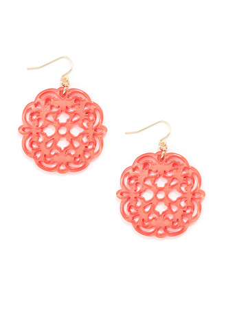 Allure Resin Drop Earring - silver