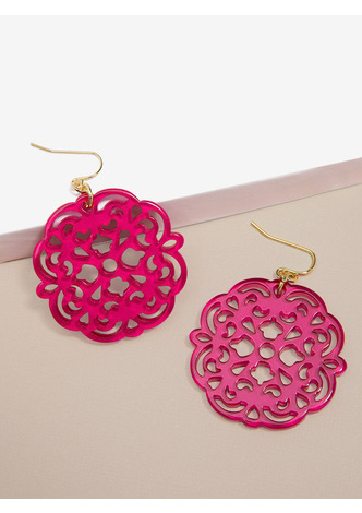 Allure Resin Drop Earring - silver