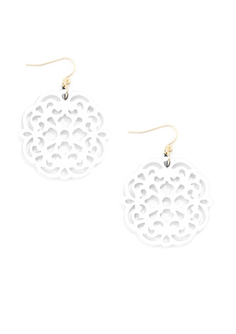 Allure Resin Drop Earring - silver