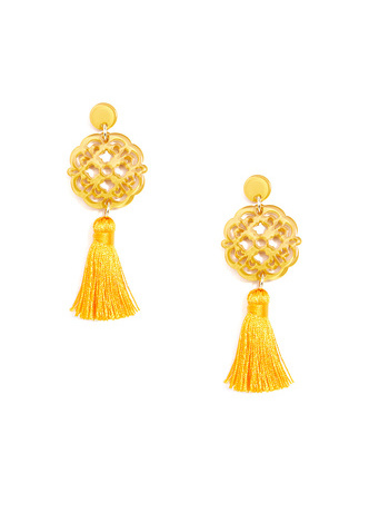 Allure Tassel Drop Earring - D.GRN