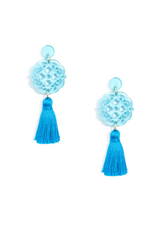 Allure Tassel Drop Earring - D.GRN
