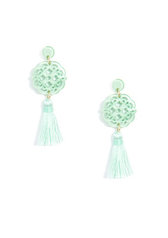 Allure Tassel Drop Earring - D.GRN