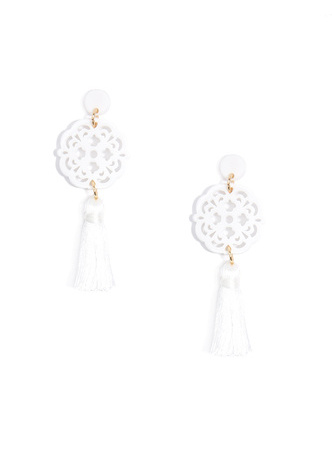 Allure Tassel Drop Earring - D.GRN