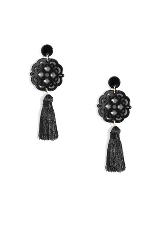 Allure Tassel Drop Earring - D.GRN