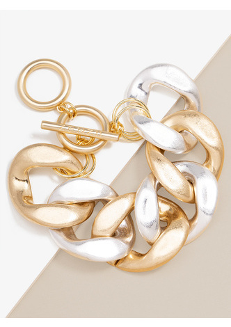 Chunky Burnished Chain Bracelet