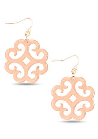 Circular Wave Pattern Resin Drop Earring