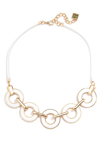 Faux Leather Links Collar Necklace