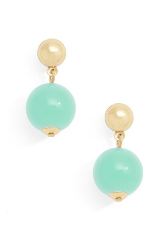 Glass Bead Drop Earring