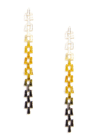 Gradient Crystal Chain Drop Earring