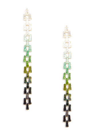 Gradient Crystal Chain Drop Earring