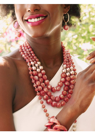 Layered Iridescent Beaded Necklace | Fashion Jewelry