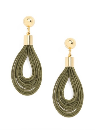 Layered Leather Drop Earring