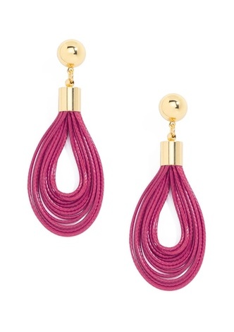 Layered Leather Drop Earring