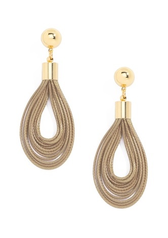 Layered Leather Drop Earring