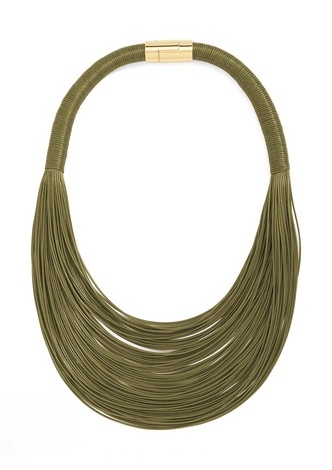 Layered Leather Rope Collar Necklace