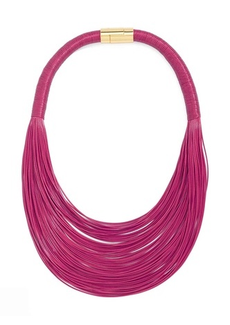 Layered Leather Rope Collar Necklace