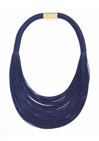 Layered Leather Rope Collar Necklace