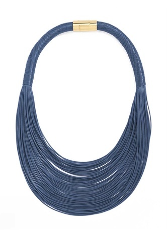 Layered Leather Rope Collar Necklace