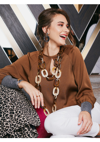 Marbled Links Collar Necklace